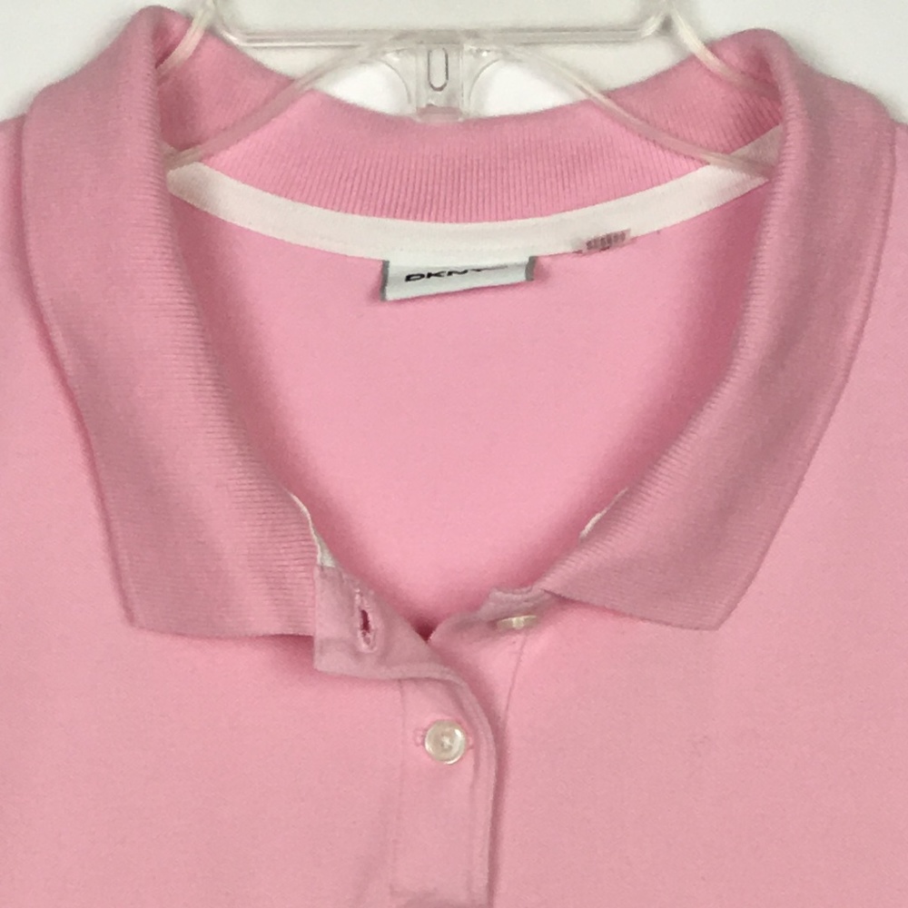 DKNYC Pink Short Sleeve Polo Shirt - Picture 3 of 6